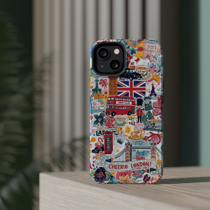 London England Coquette Collage Tough Magsafe Cute Phone Cases for Iphone | iPhone 17 Pro Max Case, Iphone 16, Iphone 15 14 13 12 11 10 9 - Studio40ParkLane