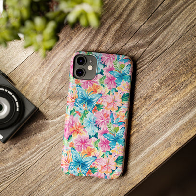 Slim Butterflies Flowers Gift for Her Cute Phone Cases for Iphone 16 Pro Max | iPhone 15 Case | iPhone 15 Pro Max Case, Iphone 14, 13, 12, 11, 10, 8, 7