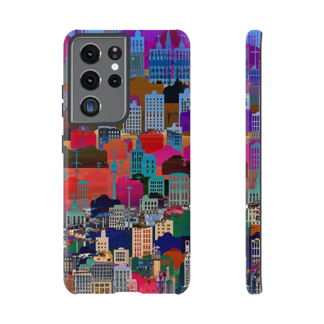 Cute Samsung Case | Cool Iphone Case | Summer City Skyline, Samsung S24, S23, S22, S21, IPhone 15 Case | Iphone 14 Case, Iphone 13 Case - Studio40ParkLane