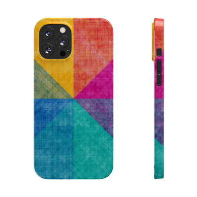 Slim Cute Phone Cases for Iphone  | iPhone 15 Case | iPhone 15 Pro Max Case, Iphone 14, Iphone 14 Pro Max, Iphone 13, Abstract Colored Shapes