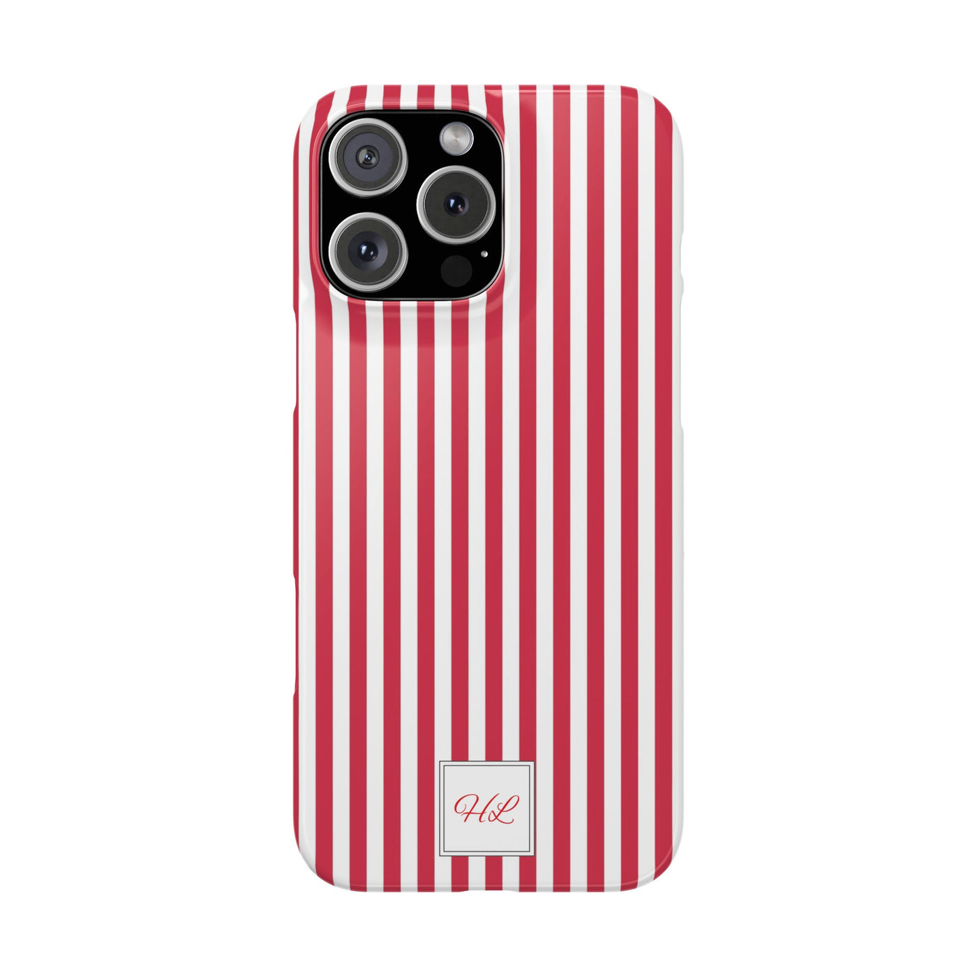 Slim Custom Personalized Winterberry Red Striped Phone Case for Iphone 17 - | iPhone 16 Pro Max Case | iPhone 15 Case Iphone 14 13 12 11 10 9 8 - Studio40ParkLane