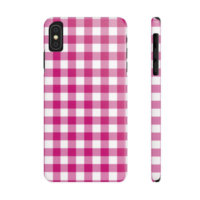 Slim Pink Gingham Gift for Her Cute Phone Cases for Iphone 16 Pro Max | iPhone 15 Case | iPhone 15 Pro Max Case, Iphone 14, 13, 12, 11, 10, 8, 7