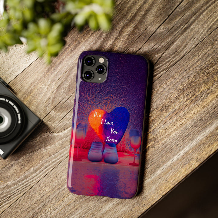 Slim Cute Phone Cases for Iphone - | iPhone 15 Case | iPhone 15 Pro Max Case, Iphone 14 Case, Iphone 14 Pro Max, Iphone 13, PS I Love You Heart - Studio40ParkLane