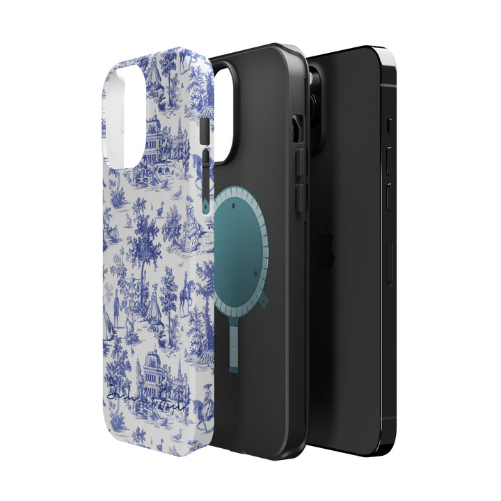 Magsafe French Toile Personalized Initial Custom Gift Cute Phone Cases for Iphone 16 Pro Max | iPhone 15, Pro Max Case, Iphone 14, 13, 12, 11, 10 - Studio40ParkLane