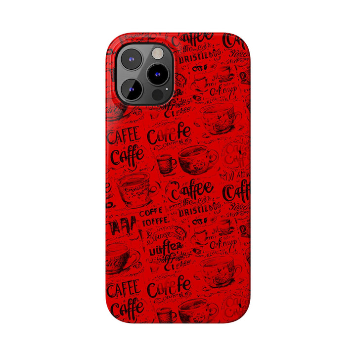 Slim Cute Phone Cases for Iphone - | iPhone 15 Case | iPhone 15 Pro Max Case, Iphone 14 Case, Iphone 14 Pro Max, Iphone 13, Red Black Coffee - Studio40ParkLane
