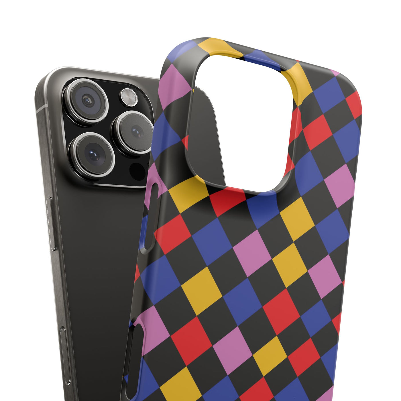 Colorful Checkerboard Cute Phone Case - Sleek Snap - for iPhone 16 15 14 13 12 11 Max Pro Plus Samsung Galaxy S24 S23 S22 S21 S20 Plus Ultra - Studio40ParkLane