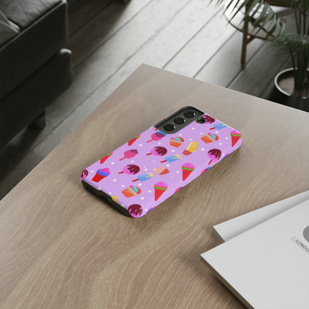 Cute Samsung Case | Cool Iphone Case | Summer Pink Ice - Cream, Samsung S24, S23, S22, S21, IPhone 15 Case | Iphone 14 Case, Iphone 13 Case - Studio40ParkLane