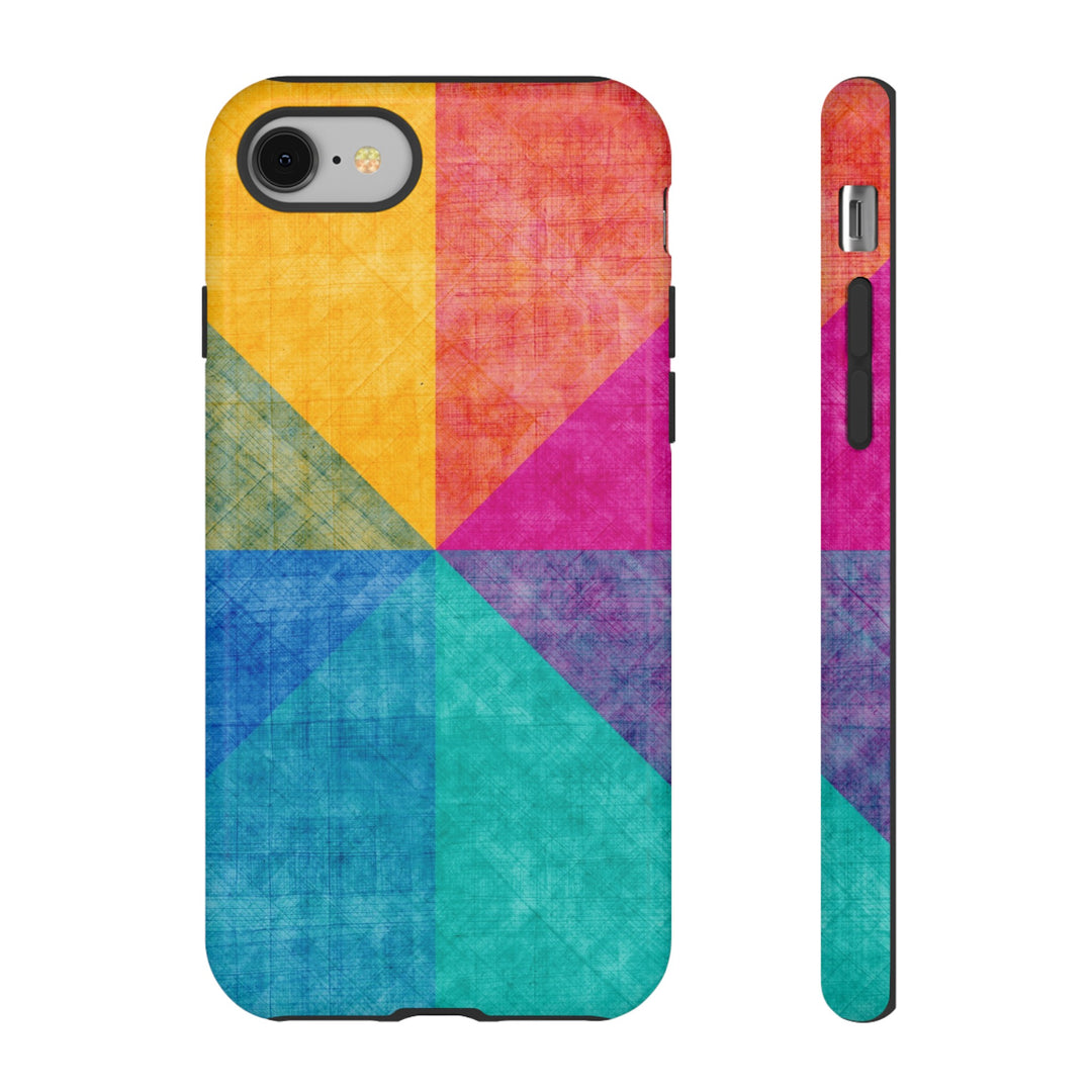 Impact Resistant, Colored Shapes, Cute Phone Cases for Samsung S24, S23, S22, S21, IPhone 15 pro Iphone 14 pro Iphone 13 IPhone 12 Iphone 11 - Studio40ParkLane