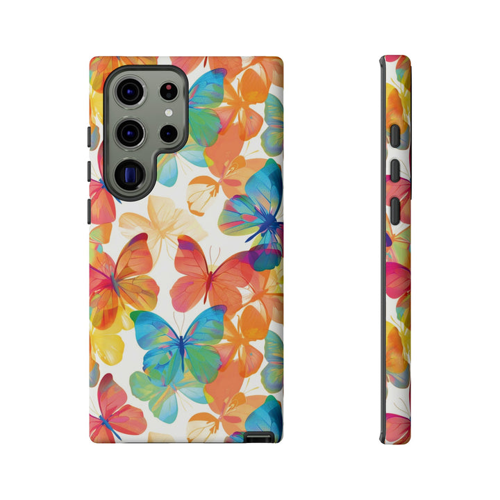 Cute Samsung Case | Cool Iphone Case | Summer Bright Butterflies, Samsung S24, S23, S22, S21, IPhone 15 Case | Iphone 14 Case, Iphone 13 Case - Studio40ParkLane