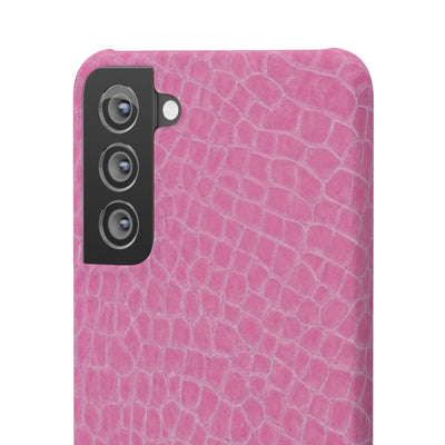 Snap Non Leather Pink Color Pattern Gift for Her Cute Phone Cases for Samsung Galaxy S24, S23, S22, S21, S20, Plus, Ultra, Iphone 16, 15, 14, Pro and Max - Studio40ParkLane
