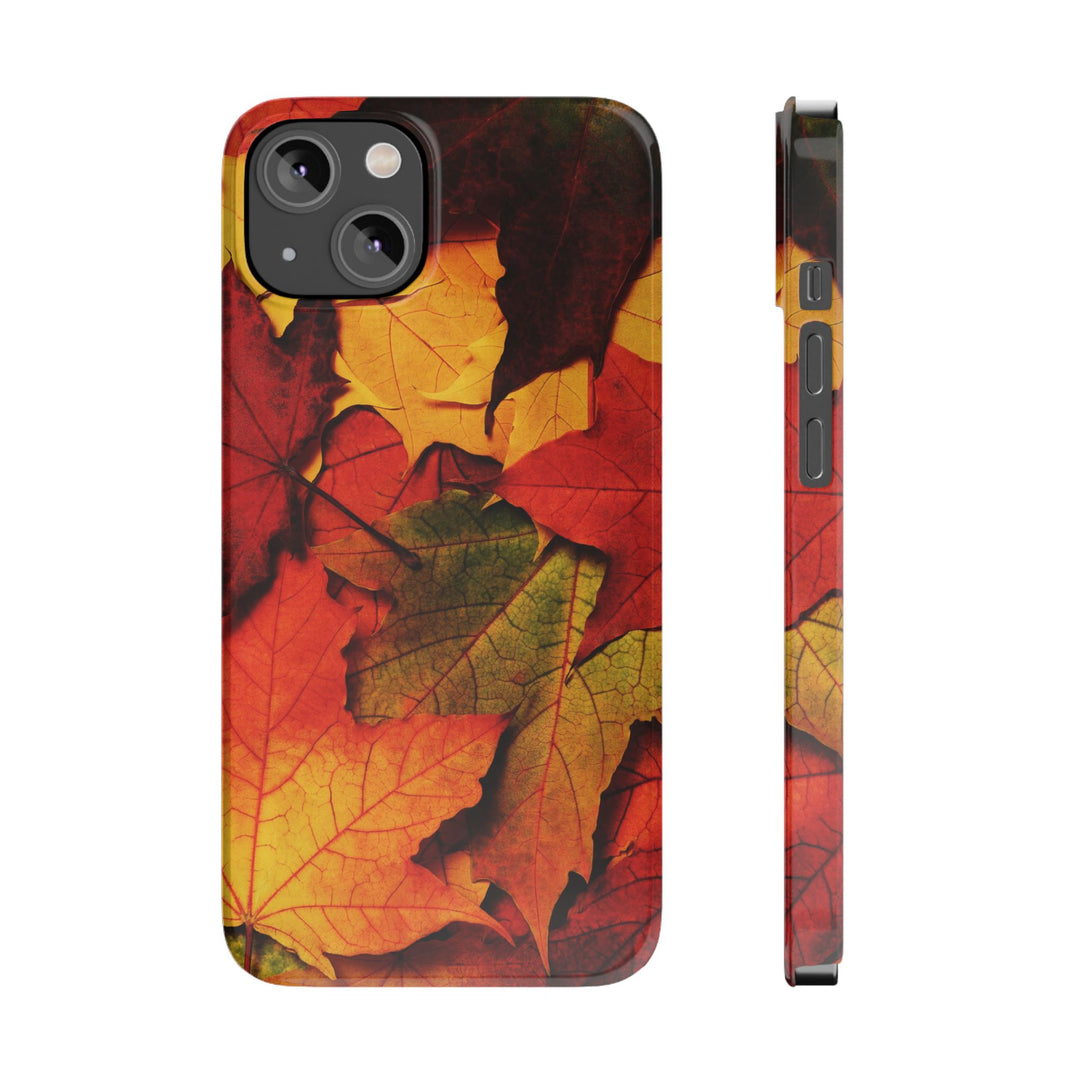 Slim Autumn Fall Leaves Gift Cute Phone Cases for Iphone 16 | iPhone 15 Case | iPhone 15 Pro Max Case, Iphone 14, Iphone 14 Pro Max, Iphone 13, Slim Mom Dad Gift - Studio40ParkLane