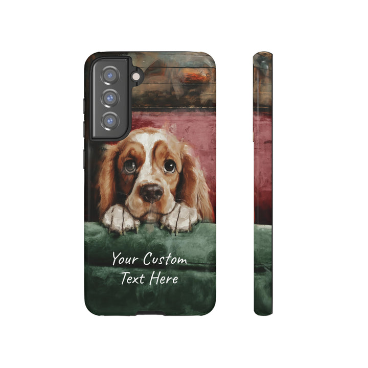 Personalize this Cute Samsung Phone Case | Cocker Spaniel Dog Samsung Phone Case | Galaxy S23, S22, S21, S20 | Customized Samsung Case - Studio40ParkLane