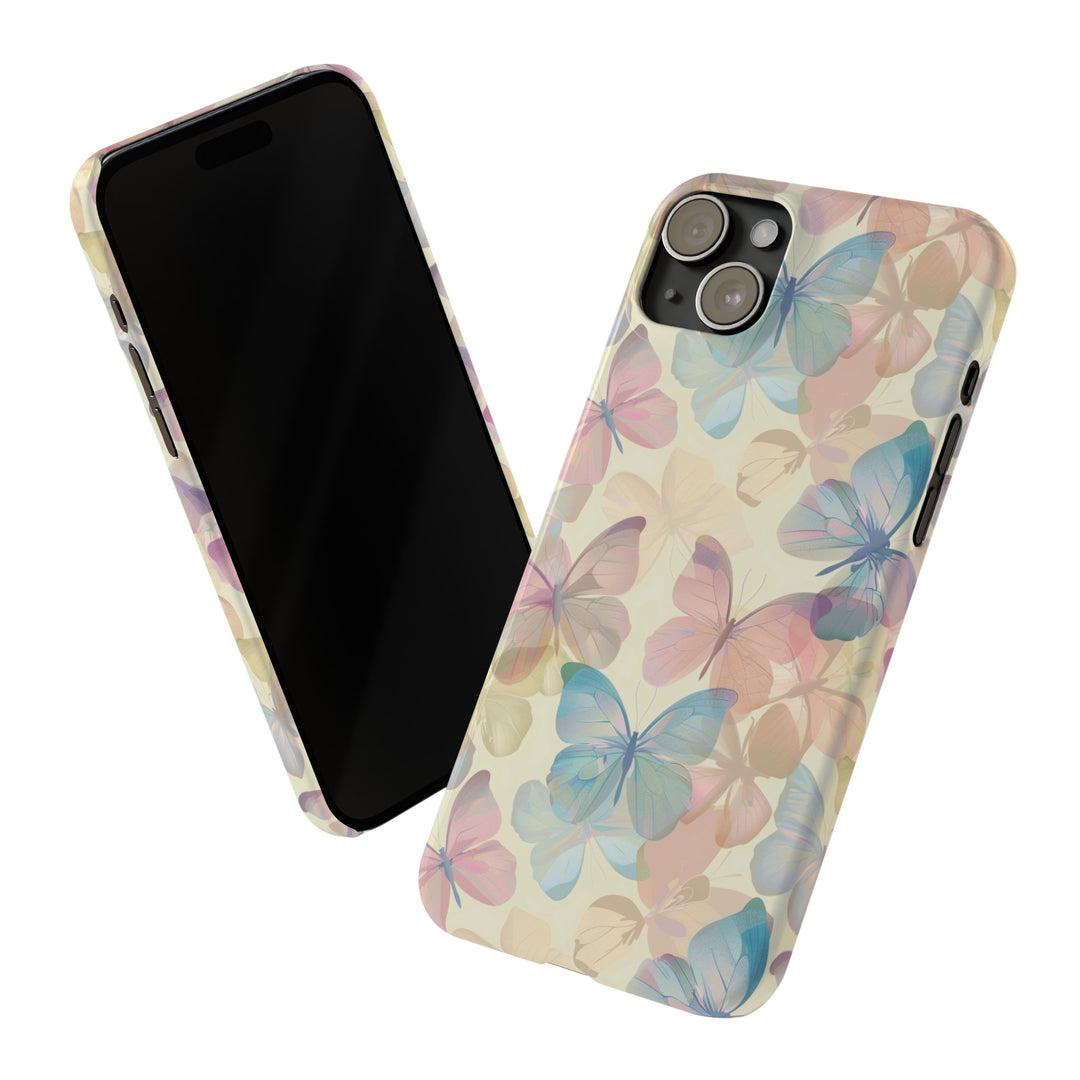Slim Cute Phone Cases for Iphone - | iPhone 15 Case | iPhone 15 Pro Max Case, Iphone 14 Case, Iphone 14 Pro Max, Iphone 13, Summer Pastel Butterflies - Studio40ParkLane