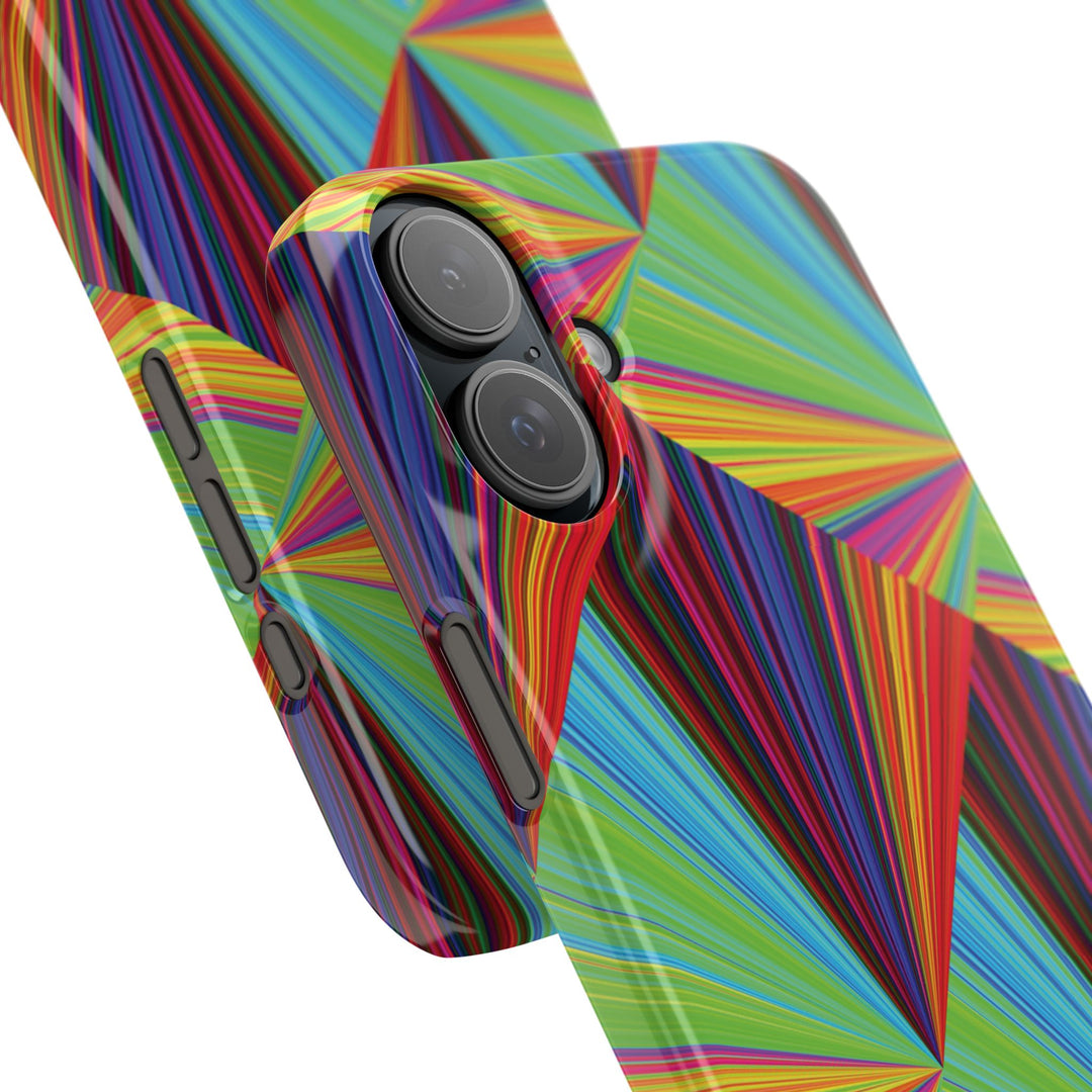 Slim Triangle Kaleidoscope Colors Gift for Her Cute Phone Cases for Iphone 16 Case | iPhone 15 Case | iPhone 15 Pro Max Case, Iphone 14, Iphone 14 Pro Max, Iphone 13, 12, 11, 10, 8,7 - Studio40ParkLane