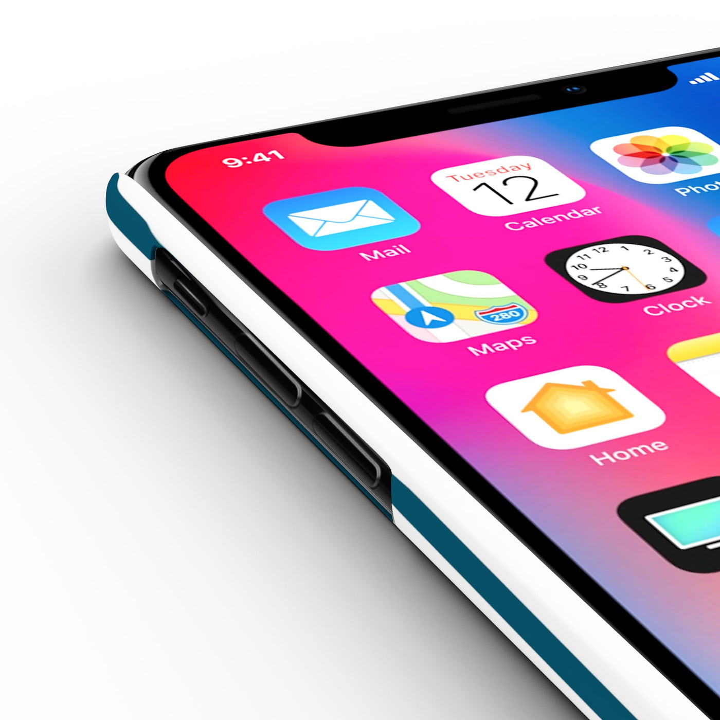 Slim Teal Blue Striped Cute Phone Case for Iphone 16 - | iPhone 15 Pro Max Case | iPhone 14 Case Iphone 13 12 11 10 9 8 7 X XS Gift for Her - Studio40ParkLane