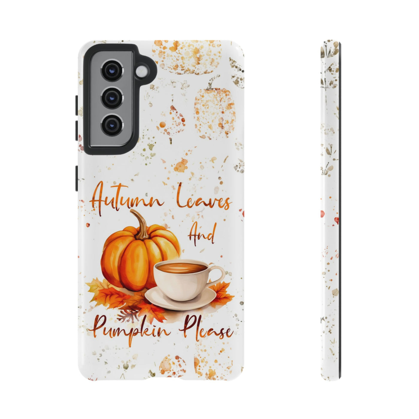 Impact Resistant, Fall Leaves Pumpkin Pie, Cute Phone Cases for Samsung S24, S23, S22, S21, IPhone 15 pro Iphone 14 pro Iphone 13 IPhone 12 Iphone 11