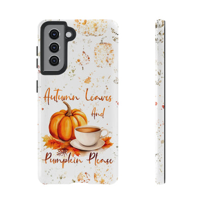 Impact Resistant, Fall Leaves Pumpkin Pie, Cute Phone Cases for Samsung S24, S23, S22, S21, IPhone 15 pro Iphone 14 pro Iphone 13 IPhone 12 Iphone 11