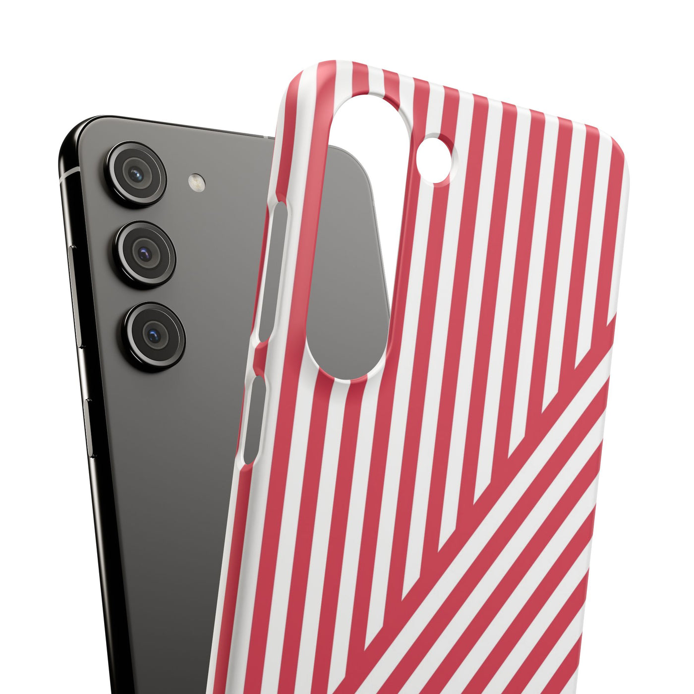 Aesthetic Winterberry Red Stripes Cute Phone Case Sleek Snap - For iPhone 17 Pro Max iPhone 16 Pro iPhone 15 Iphone 14 Plus 13 Pro 12 11 10 Gift - Studio40ParkLane