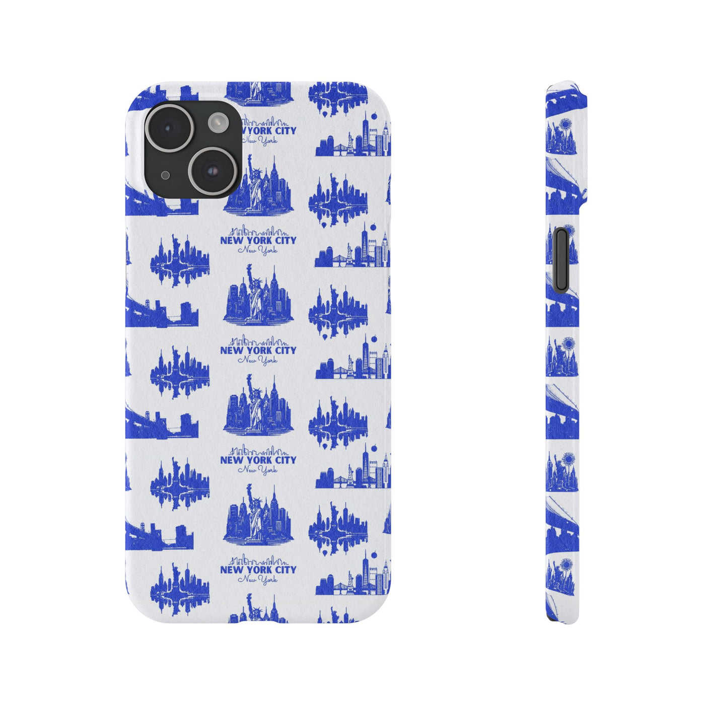 New York Skyline Blue Collage Coquette Gift for Her Cute Phone Cases for Iphone 16 Pro Max | iPhone 15 Case | iPhone 15 Pro Max Case, Iphone 14, Iphone 14 Pro Max, Iphone 13 12 11 8 7