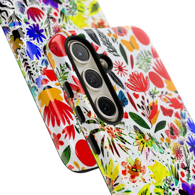 Impact Resistant, Colored Flowers, Cute Phone Cases for Samsung S24, S23, S22, S21, IPhone 15 pro Iphone 14 pro Iphone 13 IPhone 12 Iphone 11