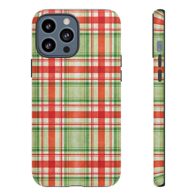 Aesthetic Tough Red Green Checkered Premium Phone Case - For iPhone 17 Pro Max iPhone 16 Pro iPhone 15 Iphone 14 Plus 13 Pro 12 11 10 XR XS - Studio40ParkLane