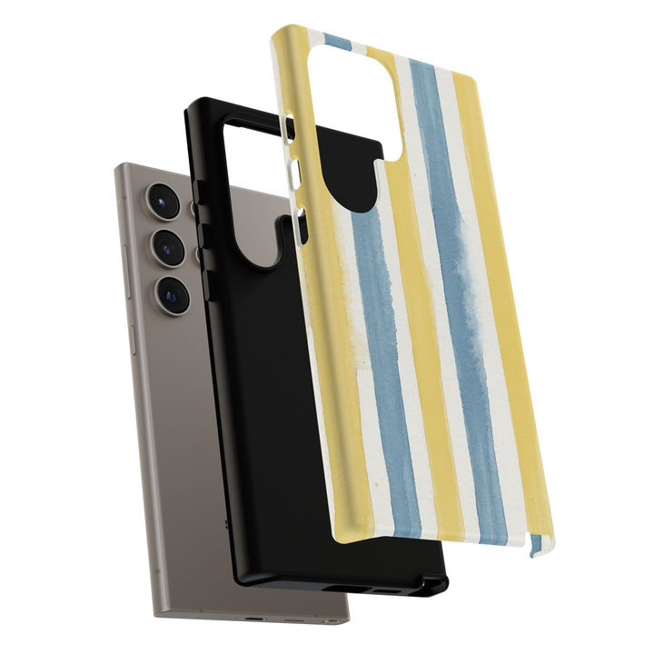 Tough Cute Yellow Stripes Phone Case, for IPhone 17 Pro Max | Iphone 17 Air, Iphone 16, IPhone 15, 14 13 12, Samsung Galaxy S26, S25, S24, S23 - Studio40ParkLane
