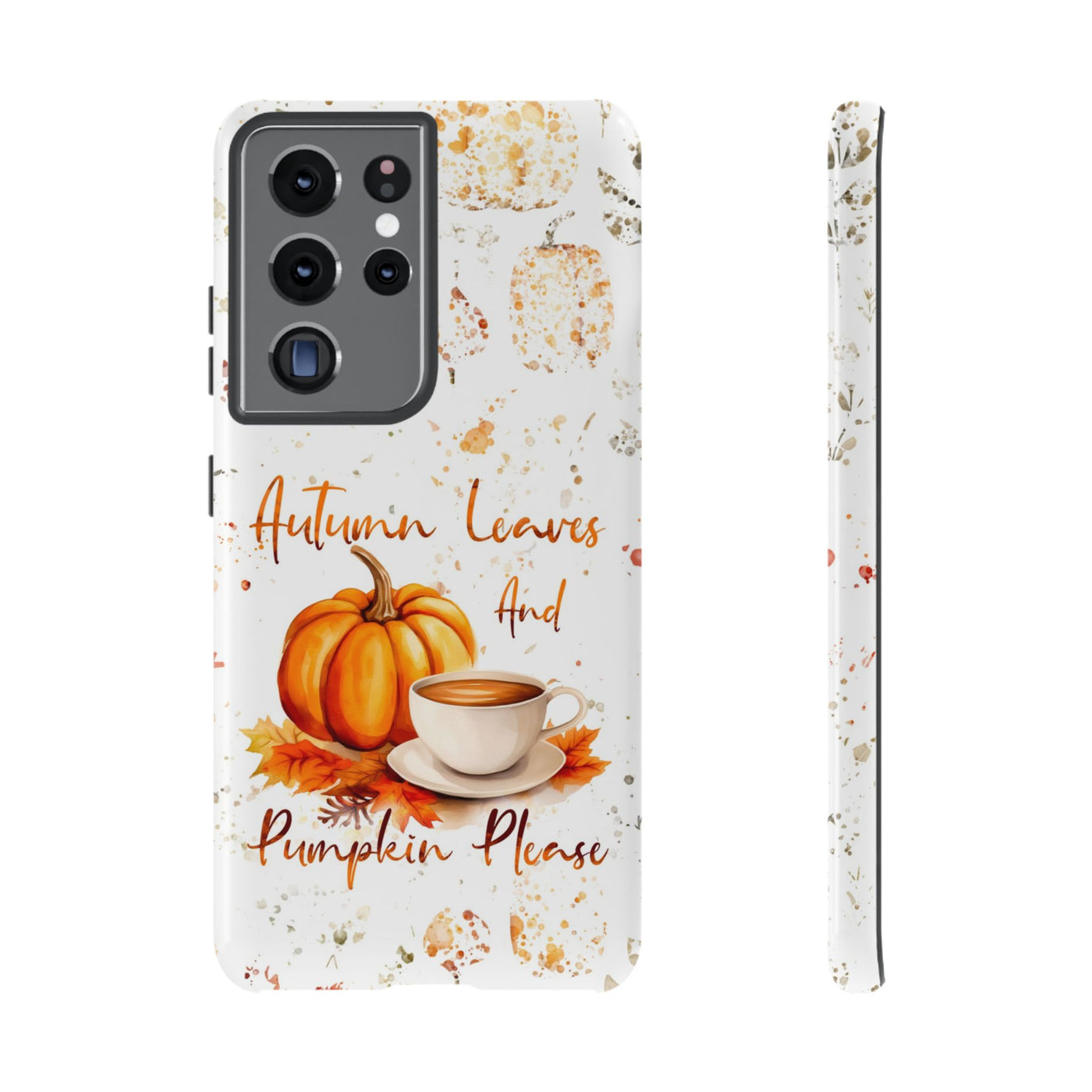 Impact Resistant, Fall Leaves Pumpkin Pie, Cute Phone Cases for Samsung S24, S23, S22, S21, IPhone 15 pro Iphone 14 pro Iphone 13 IPhone 12 Iphone 11