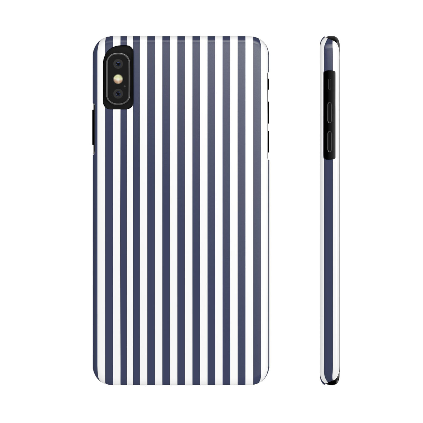 Slim Navy Blue Striped Cute Phone Case for Iphone 16 - | iPhone 15 Pro Max Case | iPhone 14 Case Iphone 13 12 11 10 9 8 7 XS X Gift for Her - Studio40ParkLane