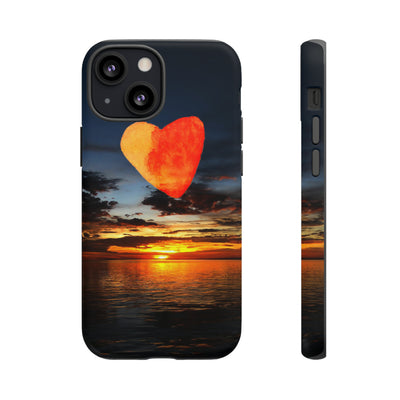 Cute IPhone Case | Rising Heart Love Sunset, iPhone 15 Case | iPhone 15 Pro Case, Iphone 14 Case, Iphone 14 Pro Max Case