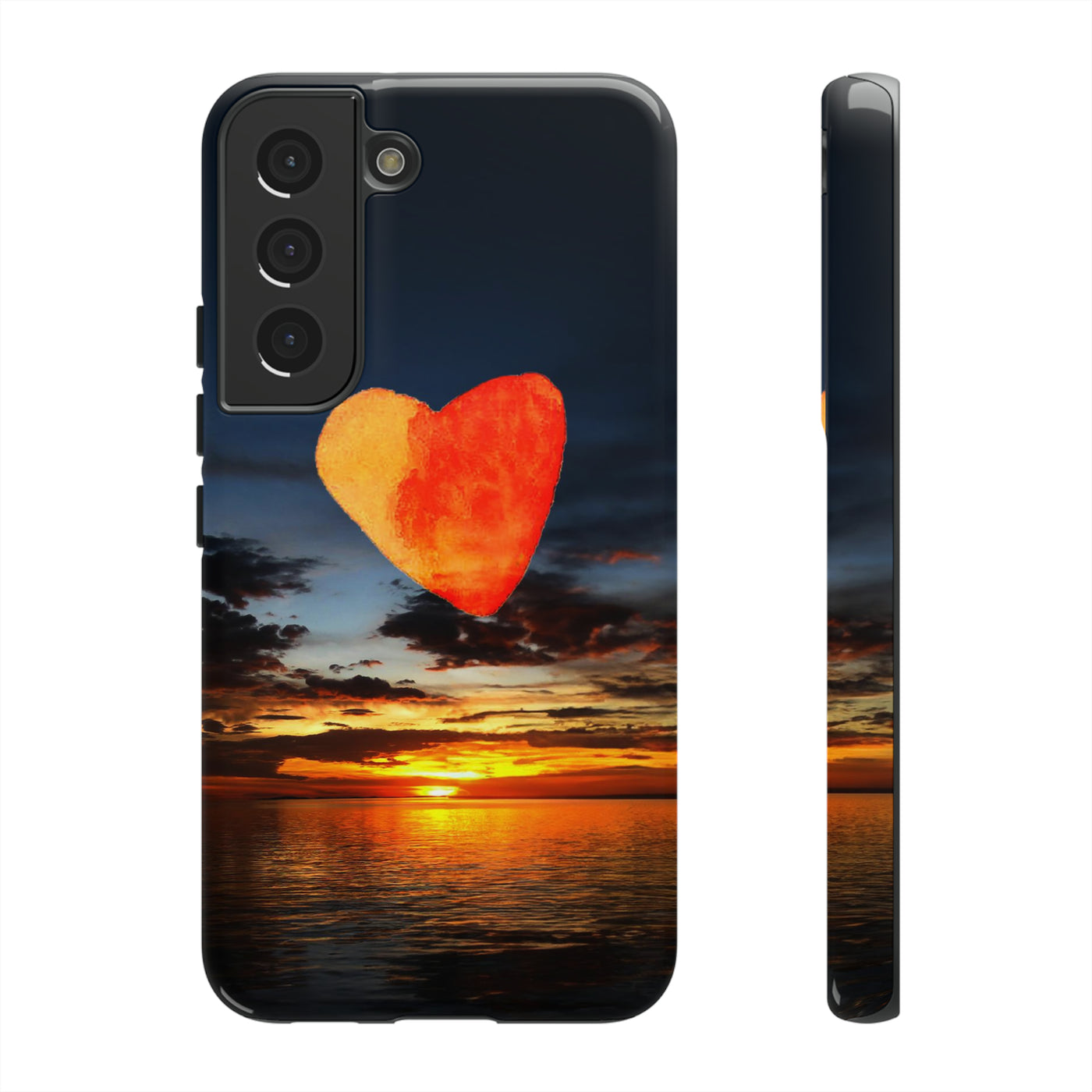 Cute Samsung Phone Case | Aesthetic Samsung Phone Case | Galaxy S23, S22, S21, S20 | Luxury case, Cute Rising Heart Sunset Phone Case