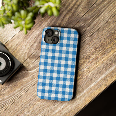 Slim Blue Gingham Gift for Her Cute Phone Cases for Iphone 16 Pro Max | iPhone 15 Case | iPhone 15 Pro Max Case, Iphone 14, 13, 12, 11, 10, 8, 7