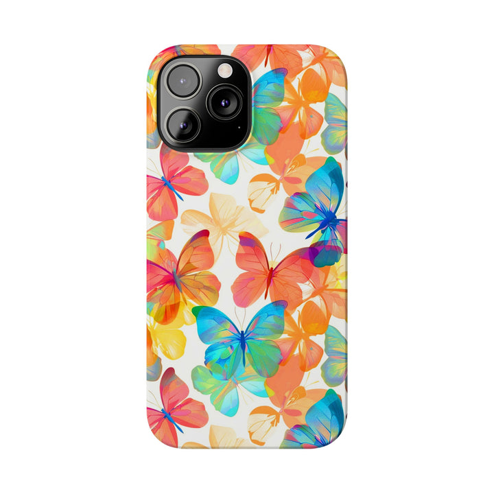 Slim Cute Phone Cases for Iphone - | iPhone 15 Case | iPhone 15 Pro Max Case, Iphone 14 Case, Iphone 14 Pro Max, Iphone 13, Summer Bright Butterflies - Studio40ParkLane