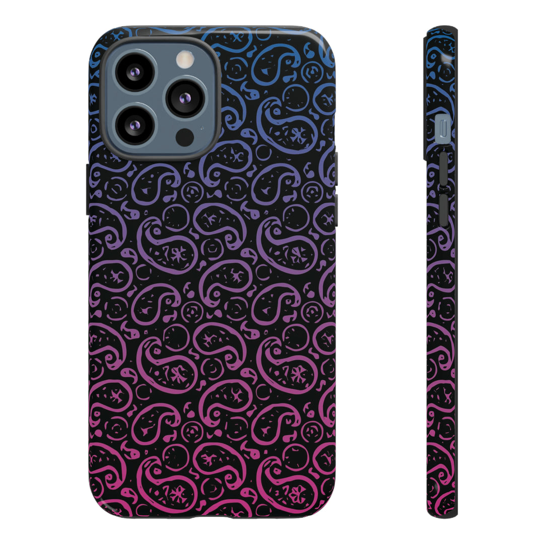 Cute IPhone Case | iPhone 15 Case | iPhone 15 Pro Max Case, Iphone 14 Case, Iphone 14 Pro Max Case IPhone Case for Art Lovers, Paisley Blue Pink - Studio40ParkLane