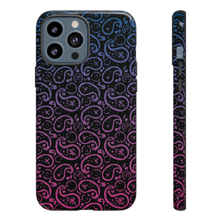 Cute IPhone Case | iPhone 15 Case | iPhone 15 Pro Max Case, Iphone 14 Case, Iphone 14 Pro Max Case IPhone Case for Art Lovers, Paisley Blue Pink - Studio40ParkLane
