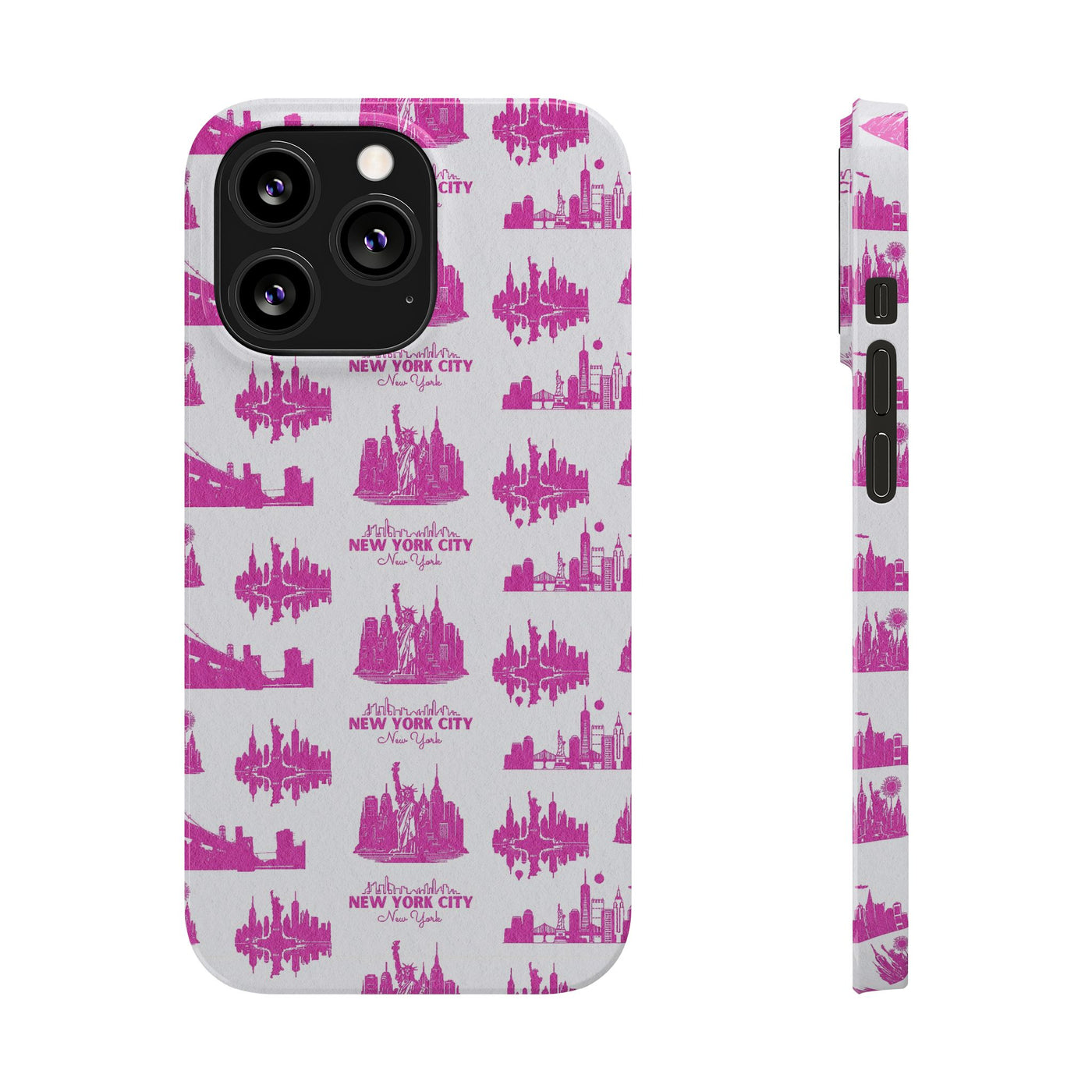 New York Skyline Pink Collage Coquette Gift for Her Cute Phone Cases for Iphone 16 Pro Max | iPhone 15 Case | iPhone 15 Pro Max Case, Iphone 14, Iphone 14 Pro Max, Iphone 13 12 11 8 7