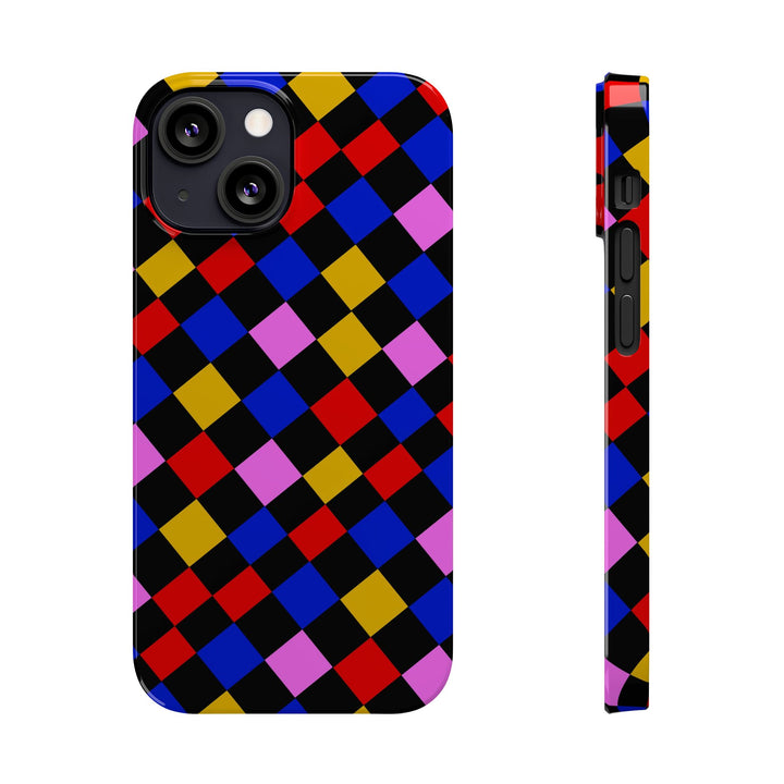 Slim Abstract Colorful Checkerboard Cute Phone Case for Iphone 17 - | iPhone 16 Pro Max Case | iPhone 15 Case Iphone 14 13 12 11 Gift for Her - Studio40ParkLane