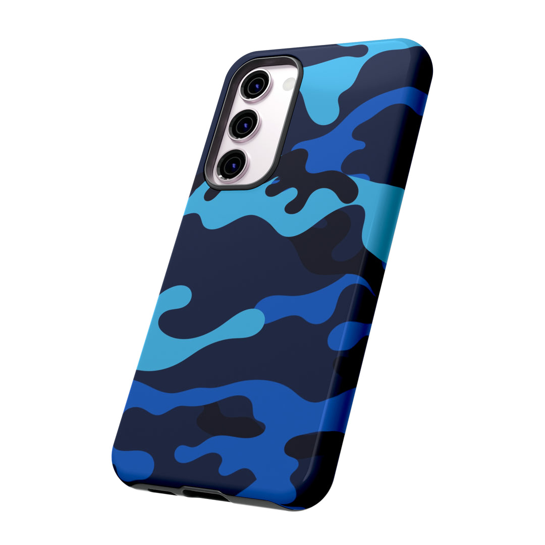 Cute Samsung Phone Case | Aesthetic Samsung Phone Case | Galaxy S23, S22, S21, S20 | Blue Camouflage, Protective Phone Case - Studio40ParkLane