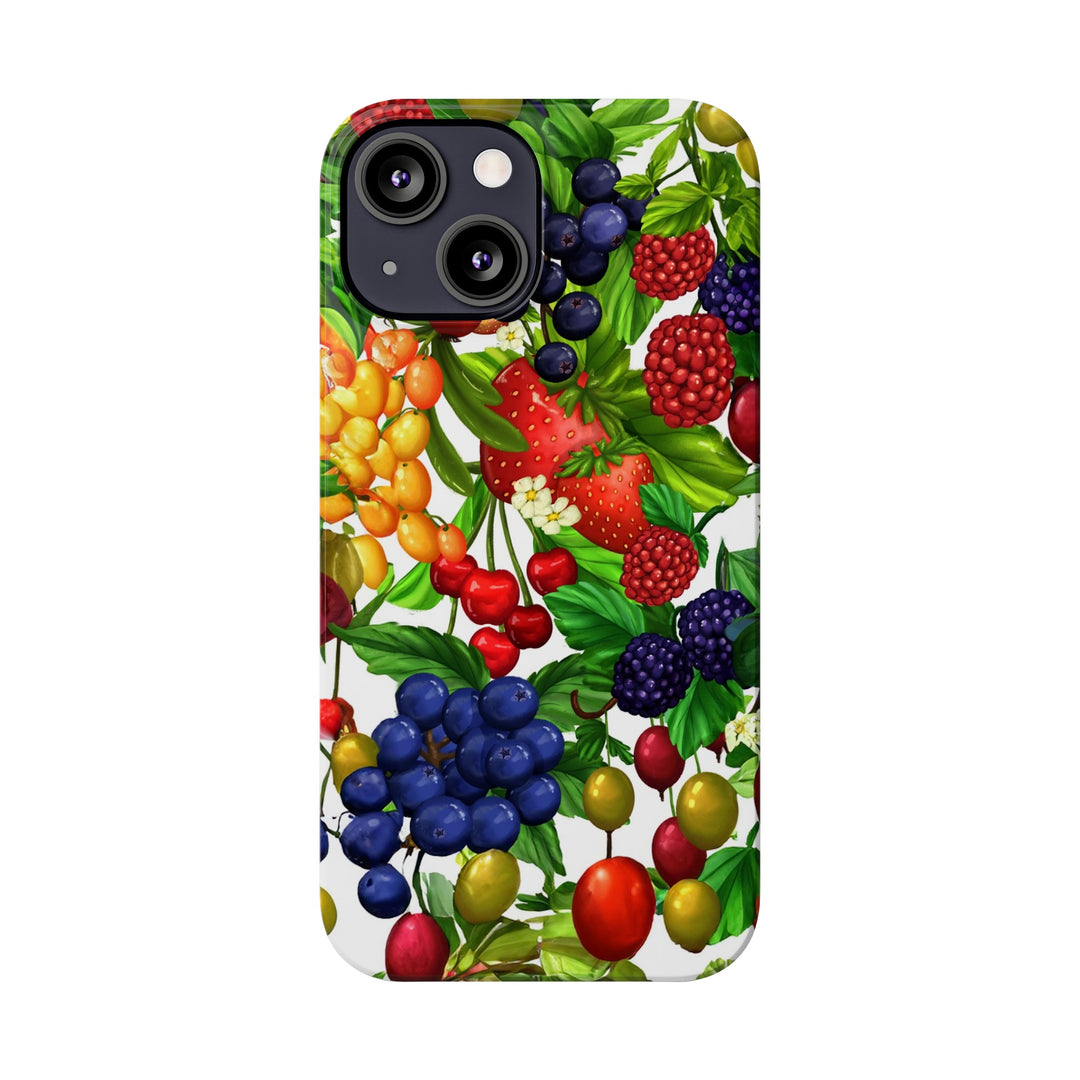 Slim Cute Phone Cases for Iphone - | iPhone 15 Case | iPhone 15 Pro Max Case, Iphone 14 Case, Iphone 14 Pro Max, Iphone 13, Summer Mixed Fruit - Studio40ParkLane