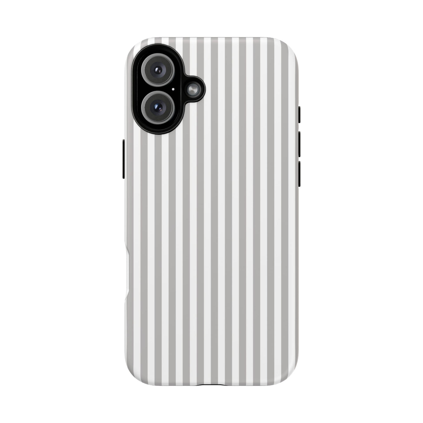 Tough Premium Ash Grey Stripes Phone Case Gift for Her - For Apple iPhone 16 Pro Max 16e iPhone 15 Pro iPhone Iphone 14 Plus 13 Pro 12 SE XR - Studio40ParkLane