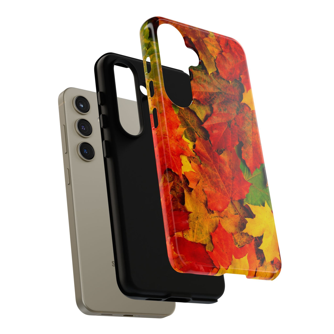 Fall Leaves Impact Resistant, Cute Phone Cases for Samsung S24, S23, S22, S21, IPhone 15 pro Iphone 14 pro Iphone 13 IPhone 12 Iphone 11