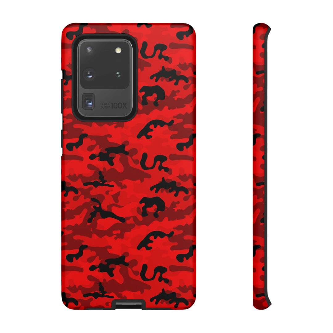 Impact Resistant, Red Camo Camouflage, Cute Phone Cases for Samsung S24, S23, S22, S21, IPhone 15 pro Iphone 14 pro Iphone 13 IPhone 12 Iphone 11 - Studio40ParkLane