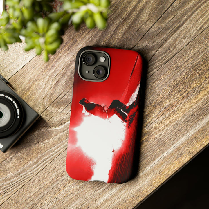 Cute IPhone Case | iPhone 15 Case | iPhone 15 Pro Max Case, Iphone 14 Case, Iphone 14 Pro Max Case IPhone Case for Art Lovers - Red Skier - Studio40ParkLane
