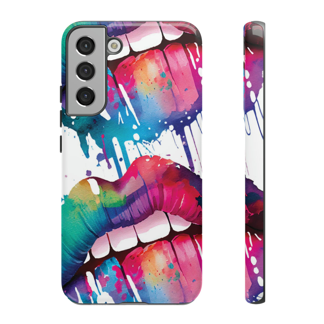Cute Samsung Phone Case | Aesthetic Samsung Phone Case | Smile Lips Colorful | Galaxy S23, S22, S21, S20 | Luxury Double Layer | Cool - Studio40ParkLane