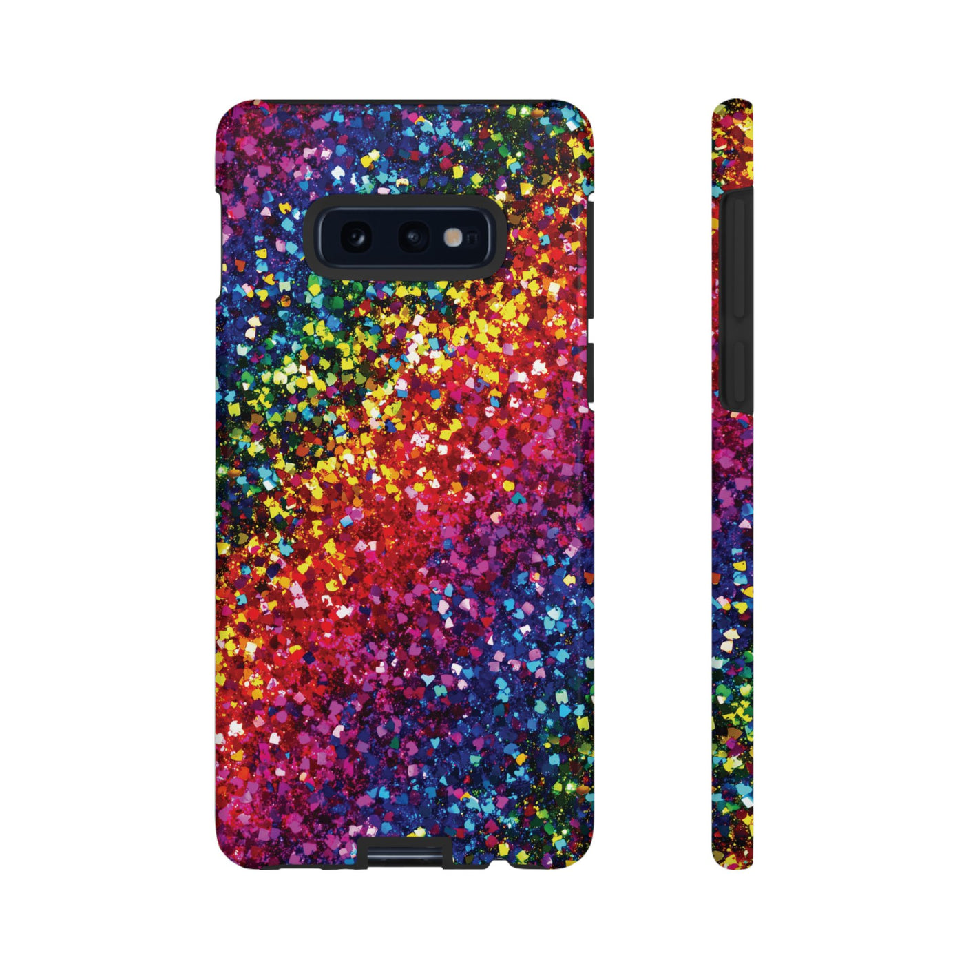 Faux Chic Play on Glitter Effect Cute Phone Case, for IPhone 16 pro Max | Iphone 15, Iphone 14, IPhone 13 Case, 11 8 7, Samsung Galaxy S24, S23, S22, S21, 2 Layer Protection