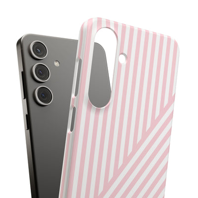 Aesthetic Sweet Pink Stripes Cute Phone Case Sleek Snap - For iPhone 17 Pro Max iPhone 16 Pro iPhone 15 Iphone 14 Plus 13 Pro 12 11 10 Gift