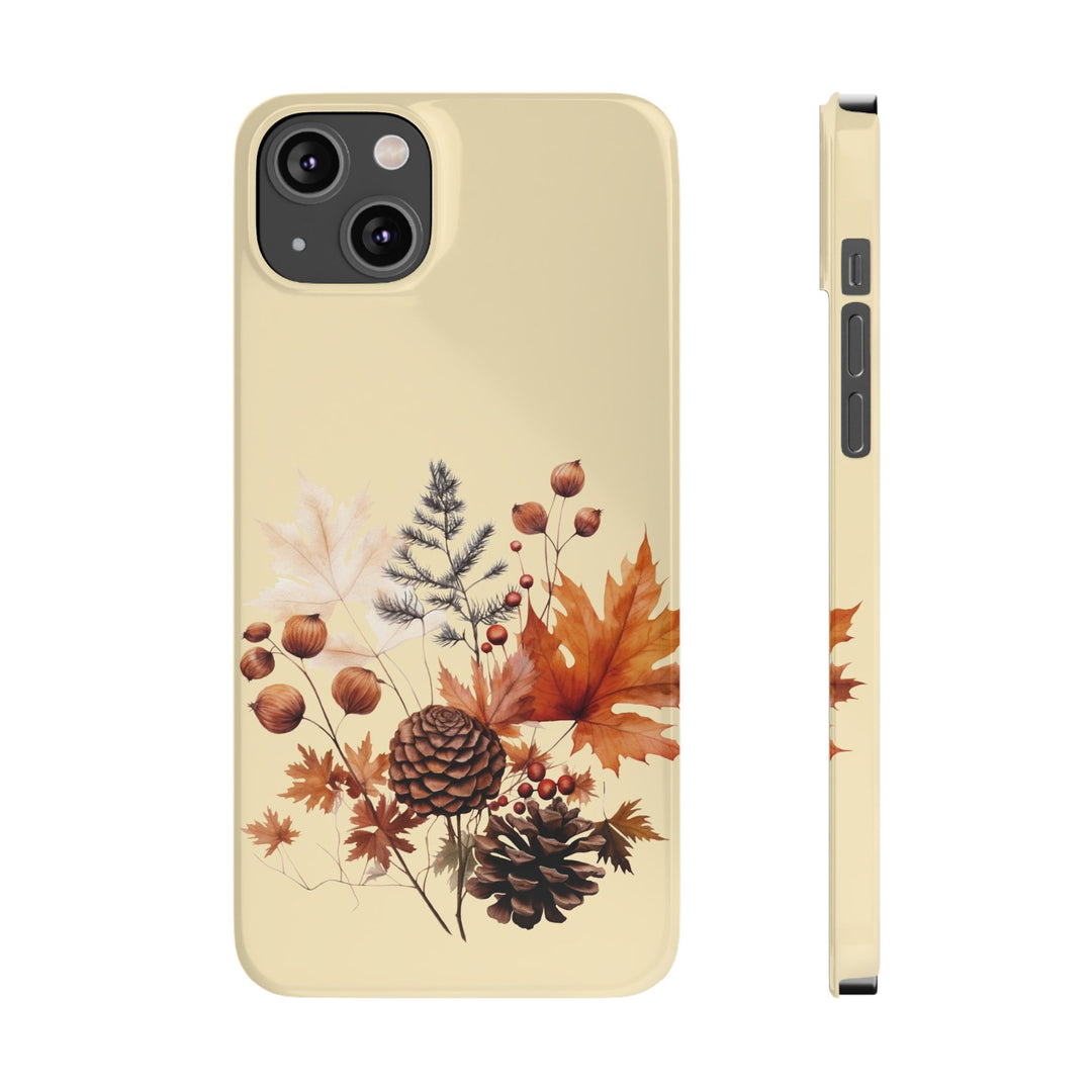 Slim Fall Leaves Foliage Cute Phone Cases for Iphone 16 | iPhone 15 Case | iPhone 15 Pro Max Case, Iphone 14, Iphone 14 Pro Max, Iphone 13, Slim Mom Dad Gift - Studio40ParkLane