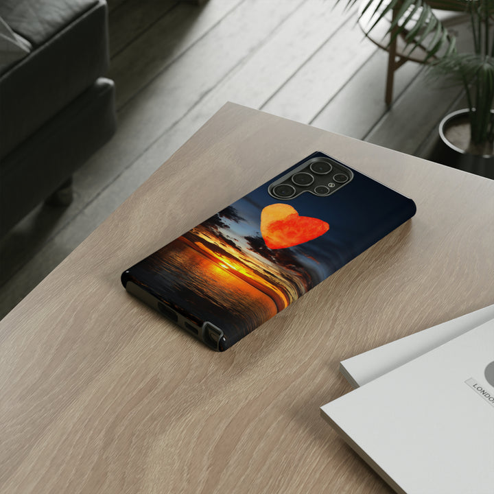 Cute Samsung Phone Case | Aesthetic Samsung Phone Case | Galaxy S23, S22, S21, S20 | Luxury case, Cute Rising Heart Sunset Phone Case - Studio40ParkLane
