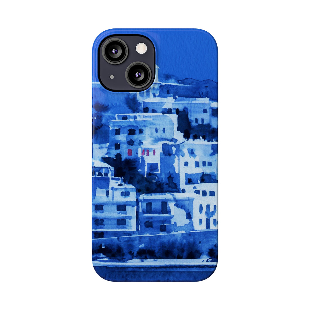 Slim Cute Phone Cases for Iphone | iPhone 15 Case | iPhone 15 Pro Max Case, Iphone 14, Iphone 14 Pro Max, Iphone 13, Greek Island Blue - Studio40ParkLane