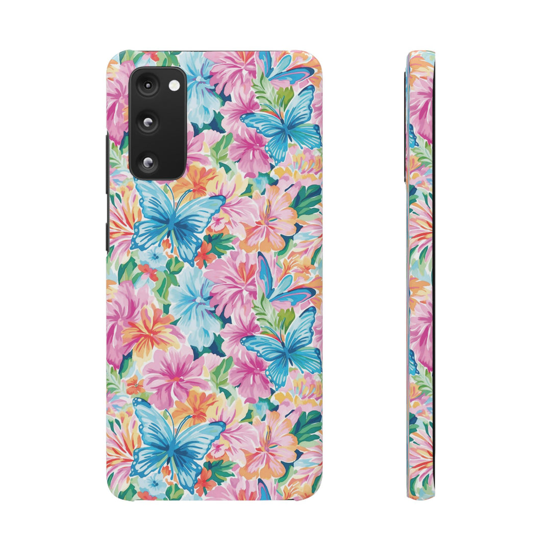 Sleek Snap Butterflies Flowers Cute Phone Case for iPhone 16 15 14 13 12 11 X Xs Max Xr Pro Plus Samsung Galaxy S24 S23 S22 S21 S20 Ultra
