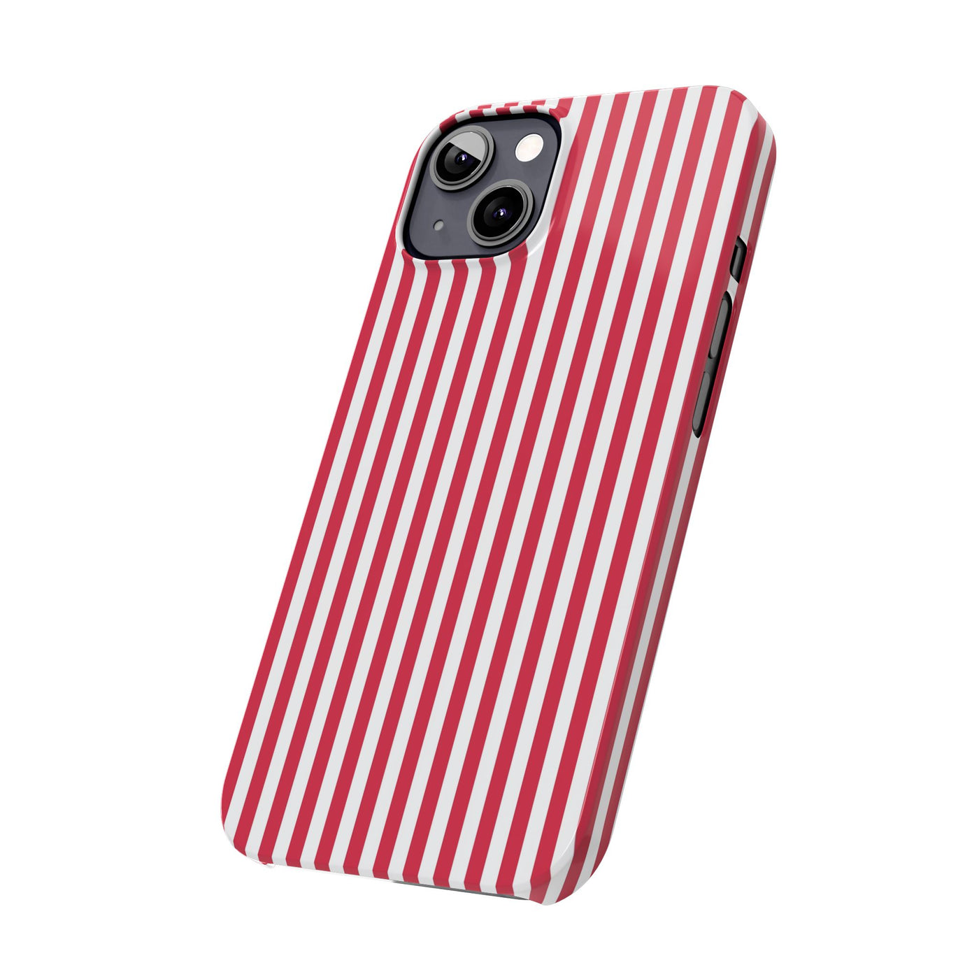 Slim Red Winterberry Striped Cute Phone Case for Iphone 16 - | iPhone 15 Pro Max Case | iPhone 14 Case 13 12 11 10 9 8 7 X XS Gift for Her